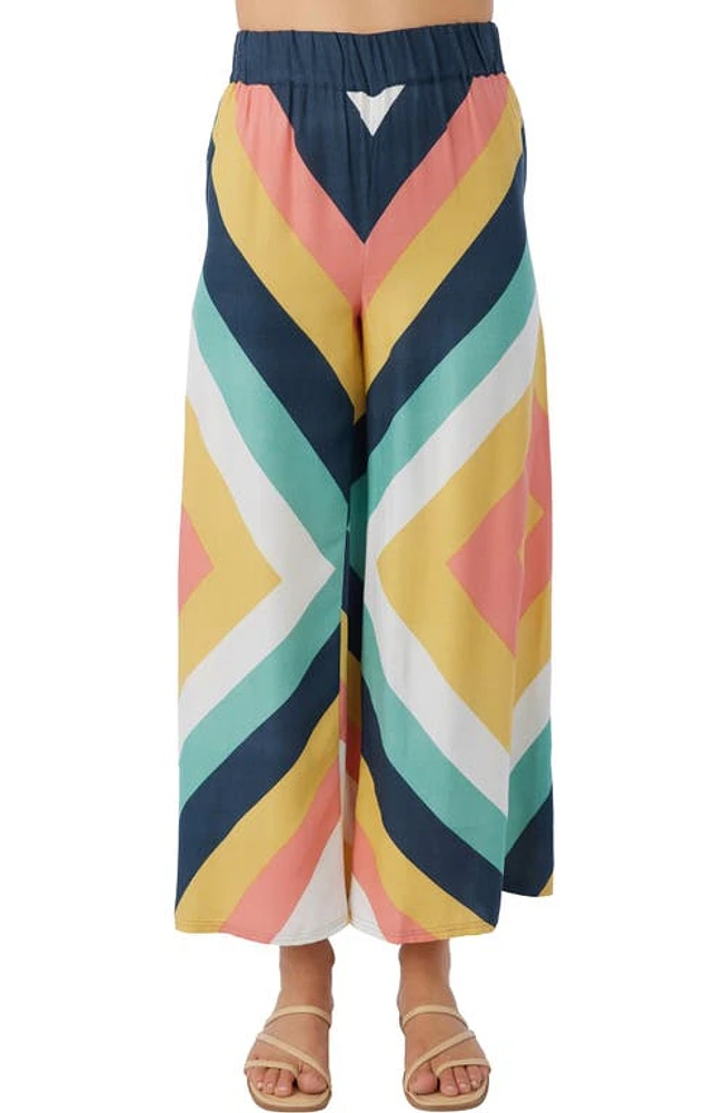 O'Neill Isha Print Wide Leg Cover-Up Pants Navy Multi Colored at Nordstrom,