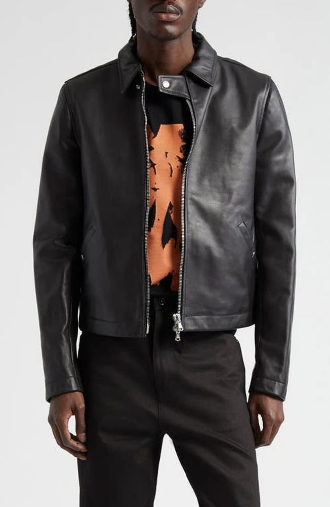 JKEEFER Ian Leather Jacket Black at Nordstrom,