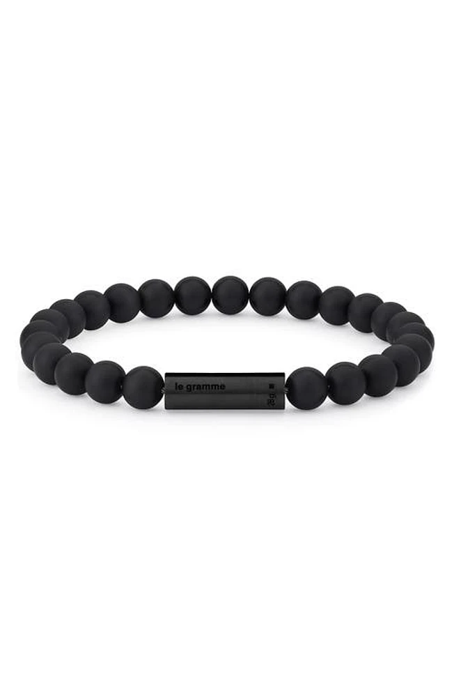 le gramme Men's 28G Ceramic Beaded Bracelet Black at Nordstrom, Cm