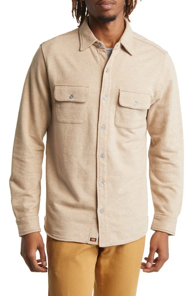 The Normal Brand Textured Knit Long Sleeve Button-Up Shirt at Nordstrom,