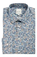 Paul Smith Tailored Fit Floral Cotton Dress Shirt at Nordstrom,