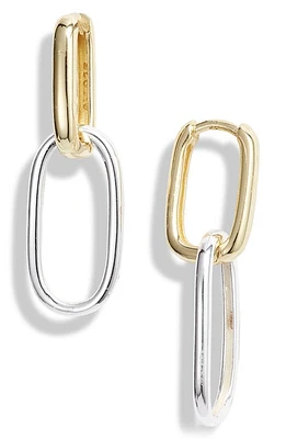 Argento Vivo Sterling Silver Two-Tone Link Earrings in Gold/Silver at Nordstrom