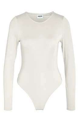 Noisy may Teresa Long Sleeve Bodysuit in Sugar Swizzle at Nordstrom, Size X-Small