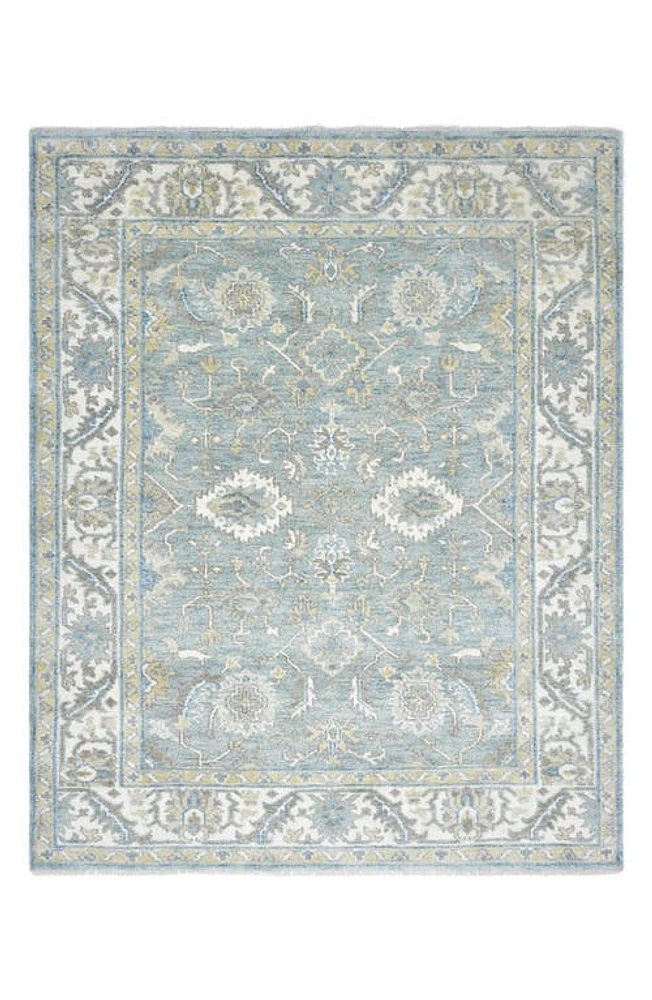 Solo Rugs Winston Handmade Wool Blend Area Rug in Blue at Nordstrom, Size 9X12