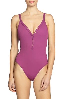 Robin Piccone Amy Snap One-Piece Swimsuit at Nordstrom,