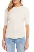 Karen Kane Rib Short Sleeve Sweater at Nordstrom,