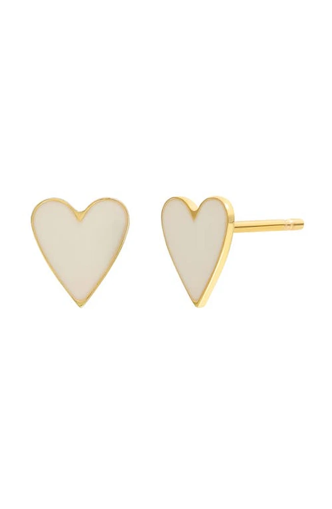 Bony Levy 14K Gold Heart Stud Earrings in 14K Yellow Gold at Nordstrom