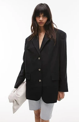 Topshop Oversize Blazer Black at Nordstrom, Us