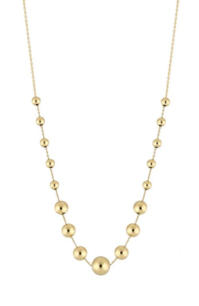 Bony Levy Mykonos 14K Gold Beaded Station Necklace in 14K Yellow Gold at Nordstrom, Size 18