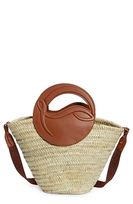 Christian Louboutin Medium Biloumoon Basket Weave Handbag in Natural/Cuoio/Cuoio at Nordstrom