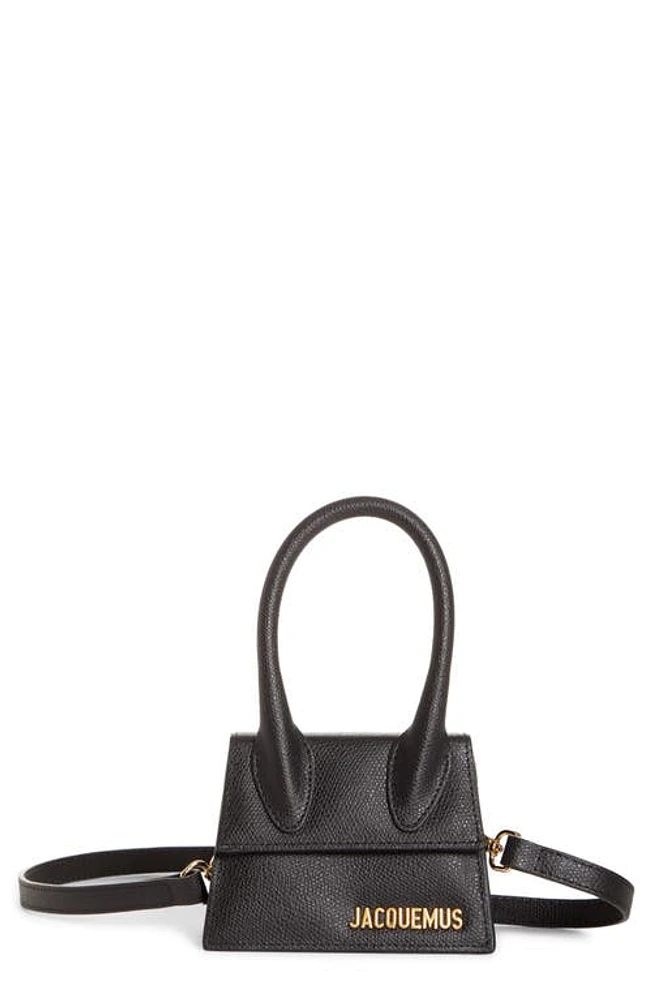 Jacquemus Le Chiquito Leather Mini Top Handle Bag in Black at Nordstrom