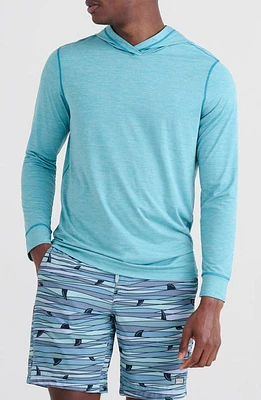 SAXX All Day Cooling Performance Hoodie in Sea Level Heather at Nordstrom, Size Xx-Large