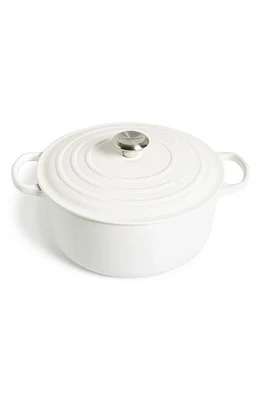 Le Creuset Signature 7 1/4-Quart Round Enamel Cast Iron Dutch Oven in White at Nordstrom