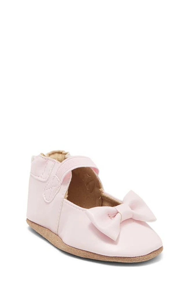 Robeez Kids' Fancy Bow Soft Soles Mary Jane Light Pink at Nordstrom, Months