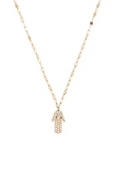 Lana Diamond Hamsa Pendant Necklace in Yellow Gold at Nordstrom