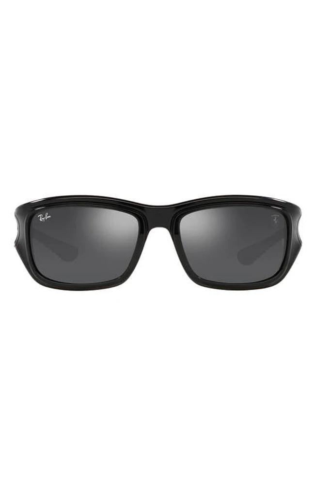 Ray-Ban 59mm Mirrored Square Sunglasses in Grey Mirror at Nordstrom