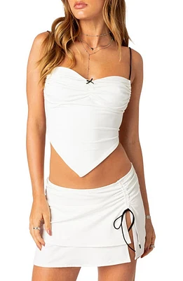 EDIKTED Beatriz Open Back Camisole White at Nordstrom,