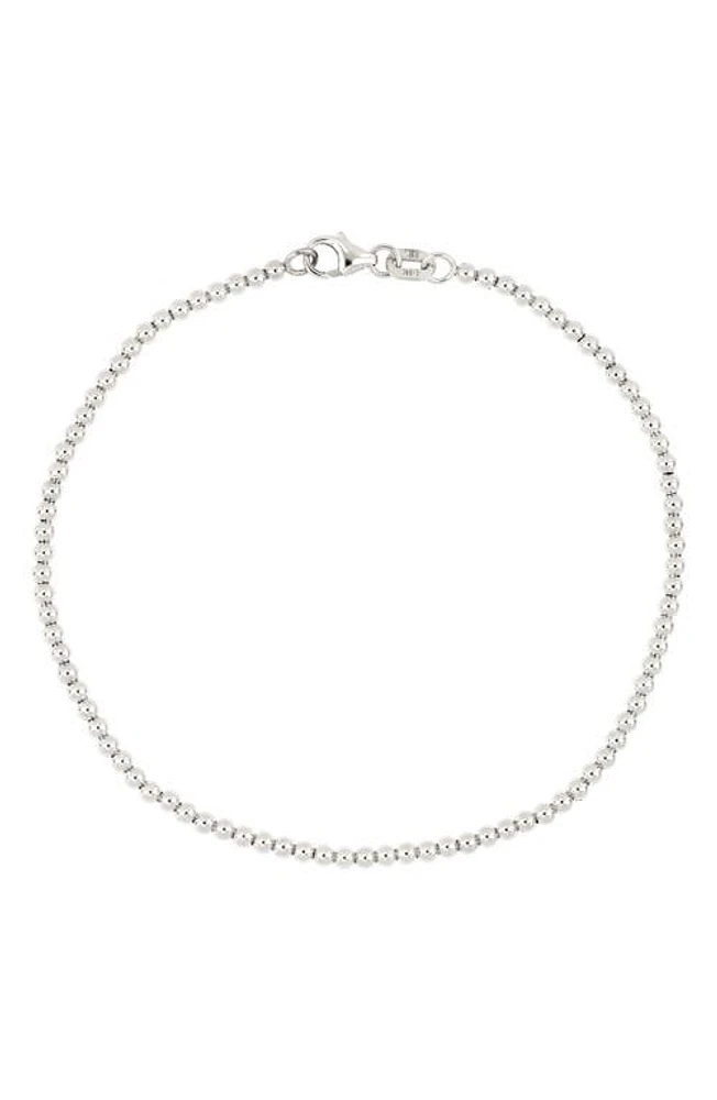 Bony Levy 14K Gold Beaded Bracelet in 14K White Gold at Nordstrom, Size 7