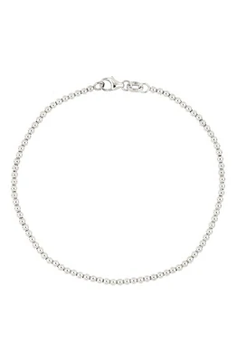 Bony Levy 14K Gold Beaded Bracelet in 14K White Gold at Nordstrom, Size 7