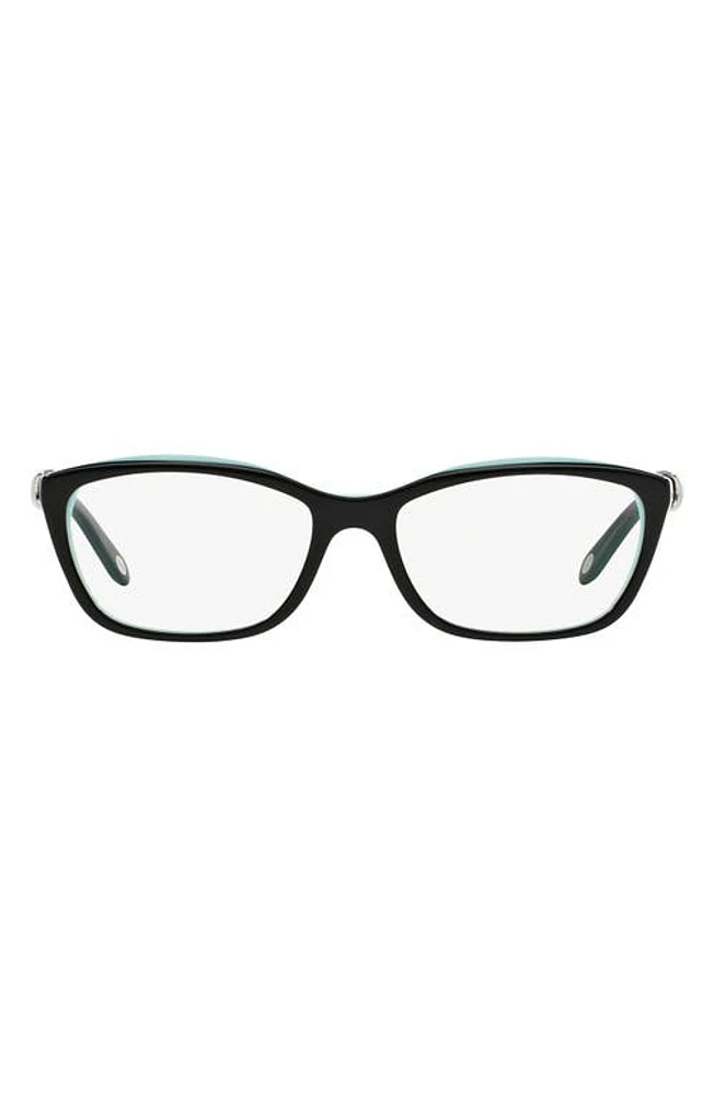 Tiffany & Co. 52mm Cat Eye Optical Glasses in Black Blue at Nordstrom