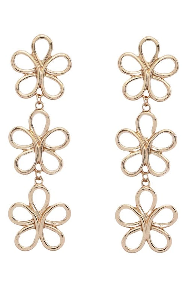 Petit Moments Sophie Flower Drop Earrings in Gold at Nordstrom