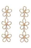 Petit Moments Sophie Flower Drop Earrings in Gold at Nordstrom