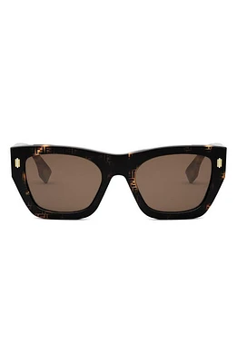 'Fendi Roma 63mm Rectangular Sunglasses in Havana /Brown at Nordstrom