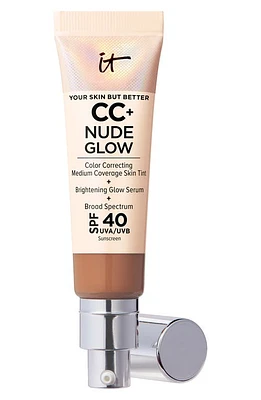 IT Cosmetics CC+ Nude Glow Lightweight Foundation + Glow Serum SPF 40 in Rich Honey at Nordstrom