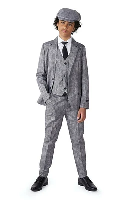 OppoSuits Suitmeister '20s Three-Piece Suit with Tie & Hat Grey at