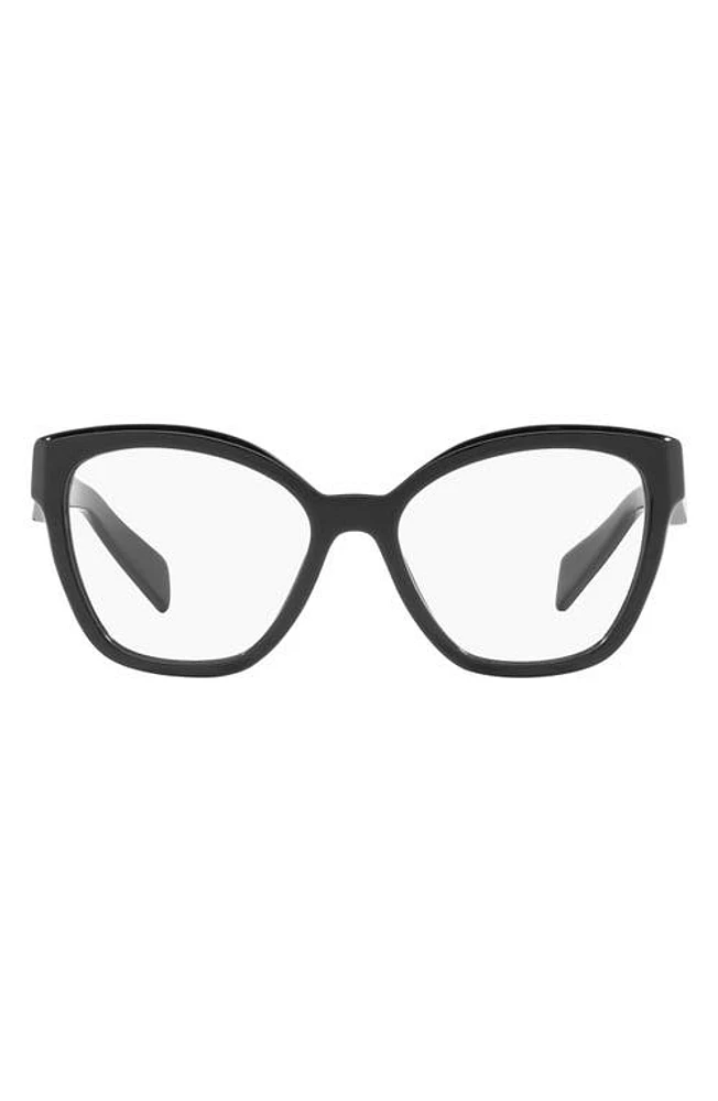 Prada 54mm Square Optical Glasses in Black at Nordstrom