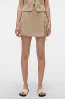 VERO MODA Rose High Tie Waist Skort Nomad at Nordstrom,