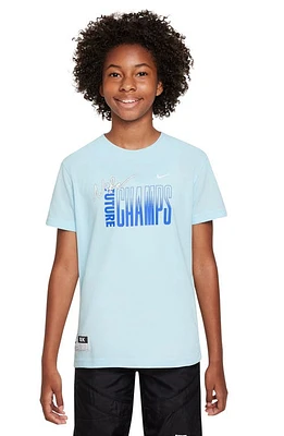 Nike Kids' Dri-FIT Future Champs Graphic T-Shirt Glacier Blue at