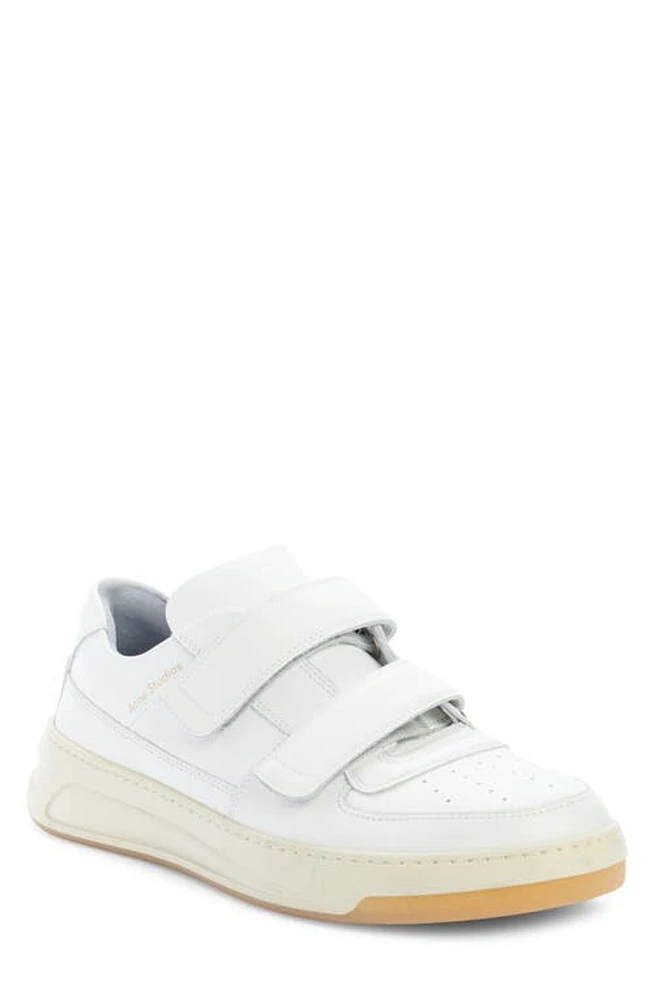 Acne Studios Face Double Strap Low Top Sneaker White at Nordstrom,