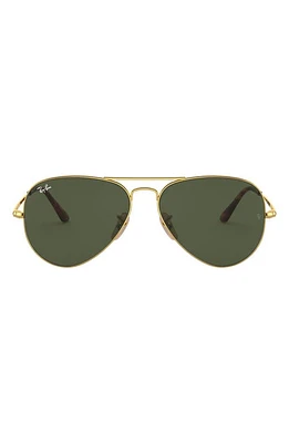 Ray-Ban Aviator Metal II 58mm Pilot Sunglasses in Green at Nordstrom