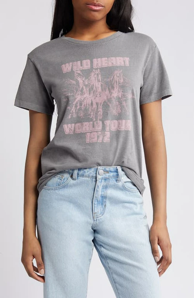 GOLDEN HOUR Wild Heart World Tour Cotton Graphic T-Shirt Pink/Charcoal Grey at Nordstrom,