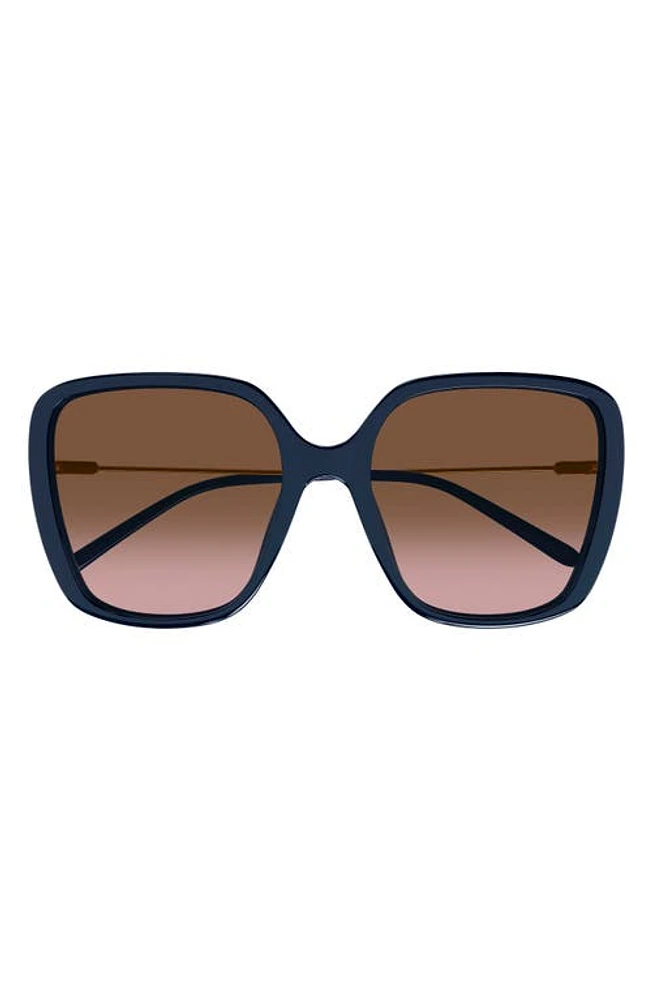 Chloé 57mm Gradient Square Sunglasses in at Nordstrom