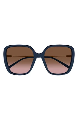 Chloé 57mm Gradient Square Sunglasses in at Nordstrom