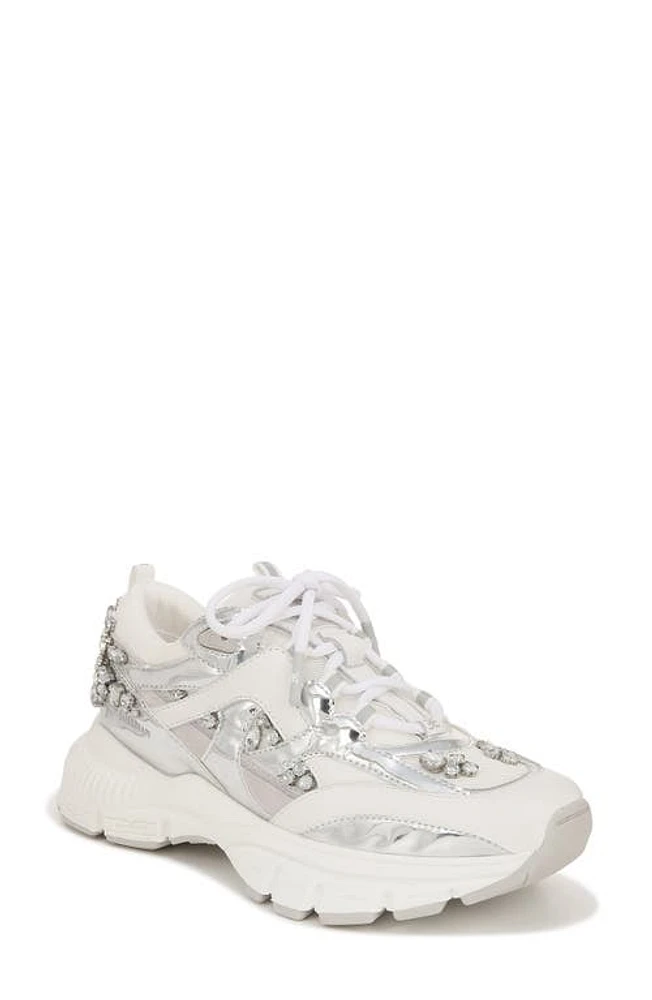 Sam Edelman Pyper Gym Sneaker in Bright White/Silver/Grey at Nordstrom, Size 6.5