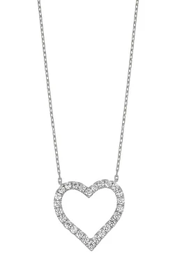 Bony Levy Audrey Diamond Heart Pendant Necklace in 18K White Gold at Nordstrom