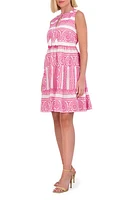 Vince Camuto Geometric Cotton Jacquard Dress at Nordstrom,