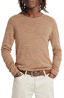 John Varvatos Omar Space Dye Linen Blend Crewneck Sweater at Nordstrom,