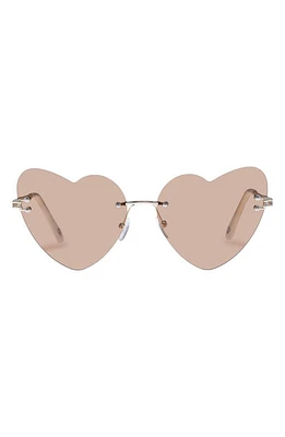 AIRE Cosmic Love 62mm Oversize Heart Sunglasses in Gold /Marble at Nordstrom