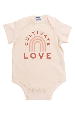 POLISHED PRINTS Cultivate Love Organic Cotton Bodysuit Natural at Nordstrom,