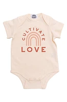 POLISHED PRINTS Cultivate Love Organic Cotton Bodysuit Natural at Nordstrom,