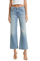 Ramy Brook Angela Ripped Crop Flare Jeans Distressed Light Wash at Nordstrom,