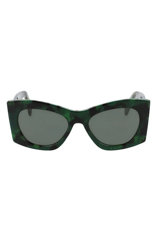 Lanvin Mother & Child 54mm Butterfly Sunglasses in Green/Havana Green at Nordstrom