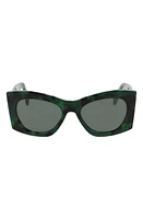 Lanvin Mother & Child 54mm Butterfly Sunglasses in Green/Havana Green at Nordstrom