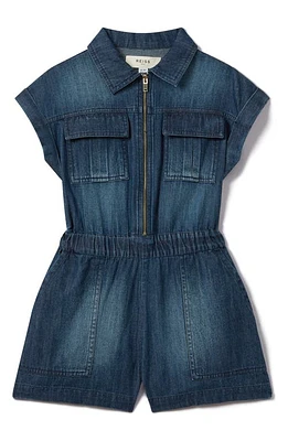 Reiss Kids' Josie Denim Romper Blue at Nordstrom, Y