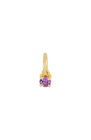 EF Collection Birthstone Charm in Yellow Gold/Amethyst at Nordstrom