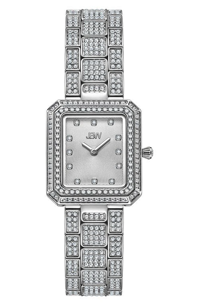 JBW Arc Diamond Bracelet Watch, 23mm in Silver at Nordstrom